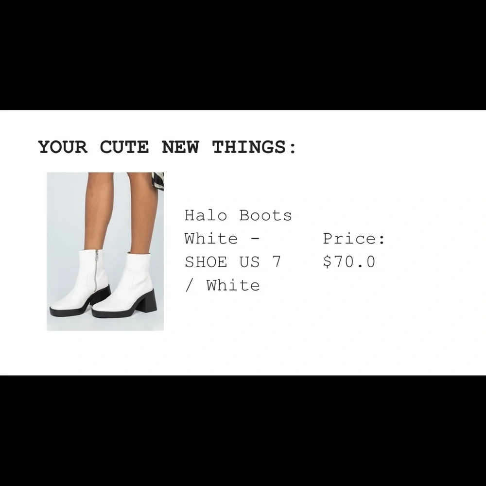 White Halo Boots from Princess Polly! Brand new and never been worn. - Picture 6 of 6